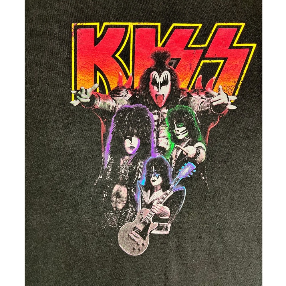 Mountainaire KISS Graphic T-Shirt Mens Large Black Excellent 2015 Rock Band Tee - Picture 2 of 5